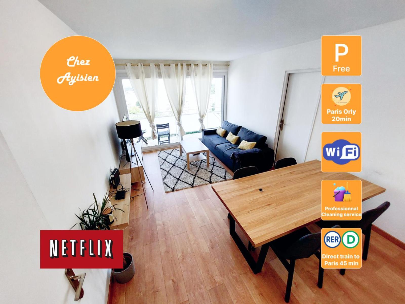 Beautiful & Cosy 3 Bedrooms Full Accommodation Ris-Orangis Exterior foto